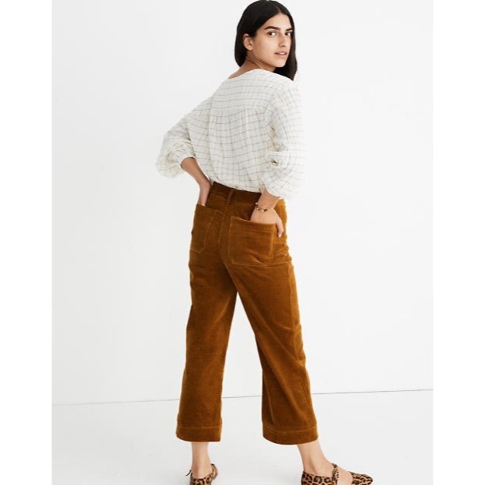NWT Madewell Emmett Wide Leg Crop Corduroy Pant